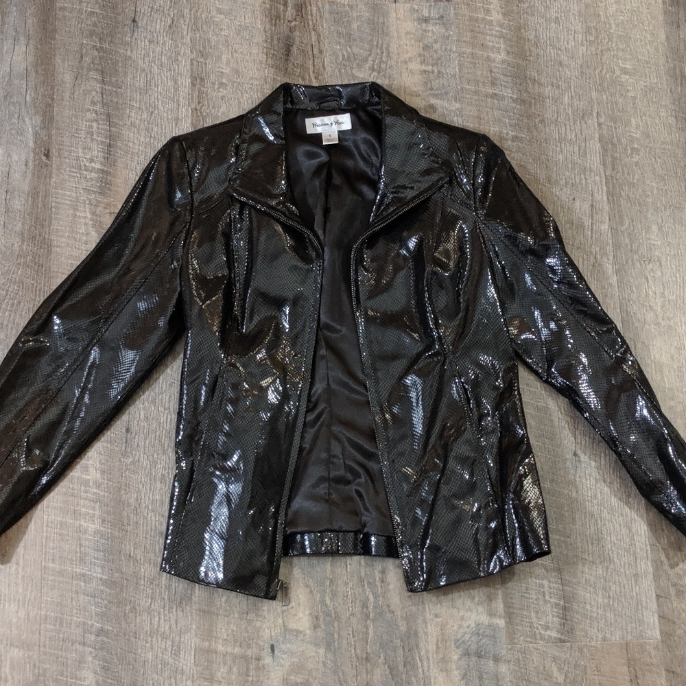 Preston & York Snake Pattern Leather Jacket
